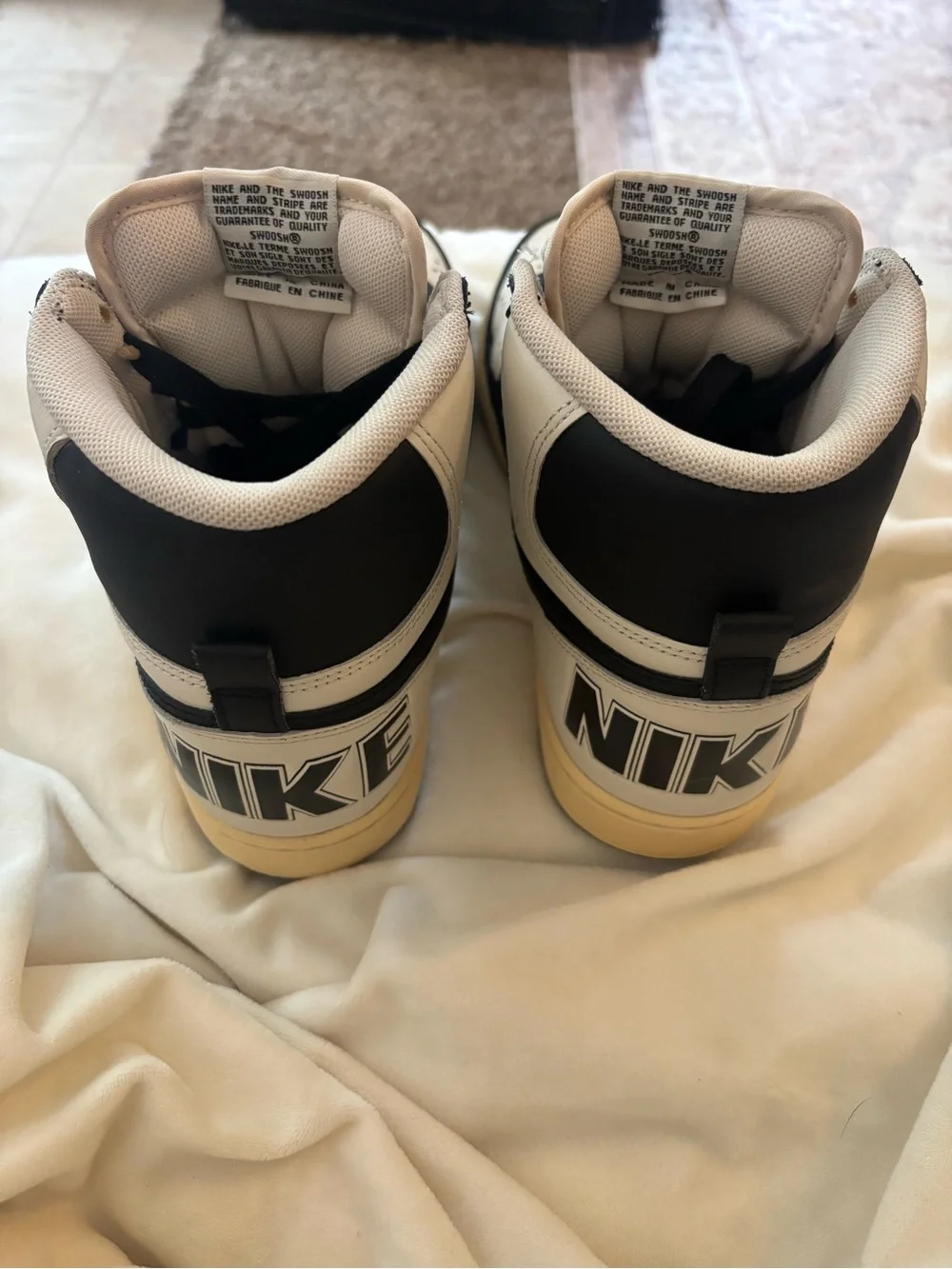 Nike High-Top Sneakers in Phantom, Black & Tan